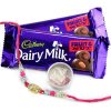 Rakhi with dairy milk chocolates